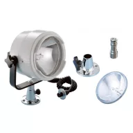   Iskalna svetilka z metalnim podnožjem, pušča. Halogen 100 W