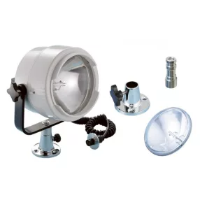   Iskalna svetilka z metalnim podnožjem, pušča. Halogen 100 W