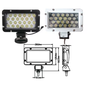 Iskalna svetilka z nosilcem 24 LED aluminij bela