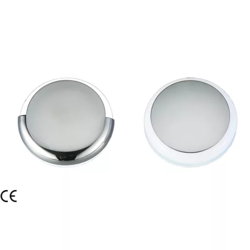 Kabinsko svetilo belo 9 LED 360 stopinj ABS/nerjaveče jeklo 40 mm