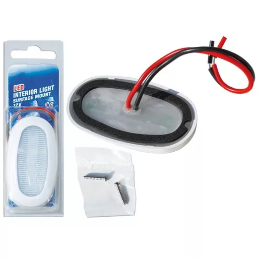 Kabinsko svetilo belo 9 LED 360 stopinj ABS/nerjaveče jeklo 40 mm