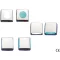 Kabinsko svetilo belo 9 LED kvadratno ABS/nerjaveče jeklo 45 mm
