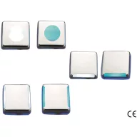   Kabinsko svetilo belo 9 LED kvadratno dno ABS/nerjaveče jeklo 45 mm