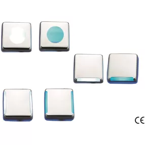   Kabinsko svetilo belo 9 LED kvadratno obojestransko ABS/nerjaveče jeklo 45 mm