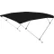 Bimini streha dvojni okvir črna 225x150-170x129 cm