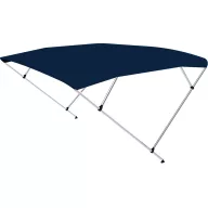 Bimini streha dvojni okvir temno modra 225x150-170x129 cm
