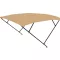Bimini tető dupla keret bézs fekete cső 225x170-190x129 cm EVA
