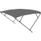 Bimini tető dupla keret sötétszürke fekete cső 225x170-190x129 cm EVA