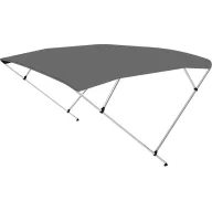   Bimini streha z dvojno konstrukcijo temno siva 225x170-190x129 cm