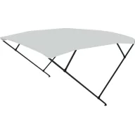   Bimini tető dupla keret vszürke fekete cső 225x170-190x129 cm EVA