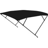   Bimini streha dvojni okvir črna prevleka in cev 225x190-210x129 cm