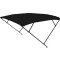 Bimini streha dvojni okvir črna prevleka in cev 225x190-210x129 cm