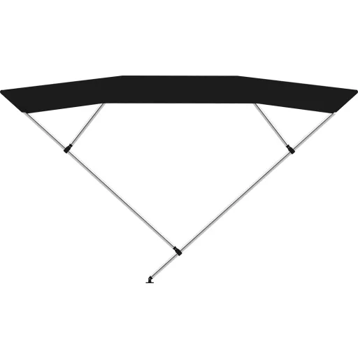 Bimini streha dvojni okvir črna 225x190-210x129 cm