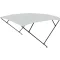 Bimini tető dupla keret vszürke fekete cső 225x190-210x129 cm EVA