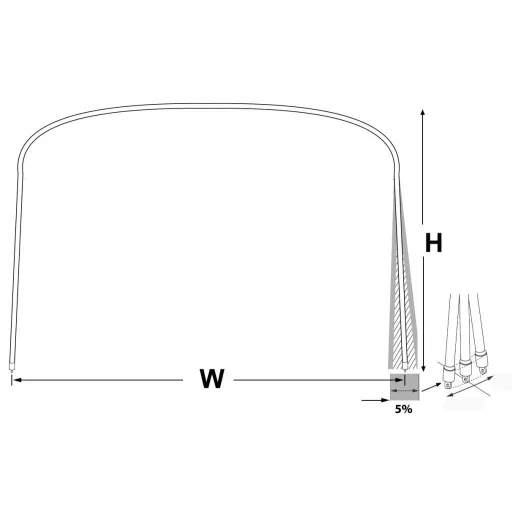 Bimini tető fix keret sötétkék 200 x 150 x 130 cm EVA
