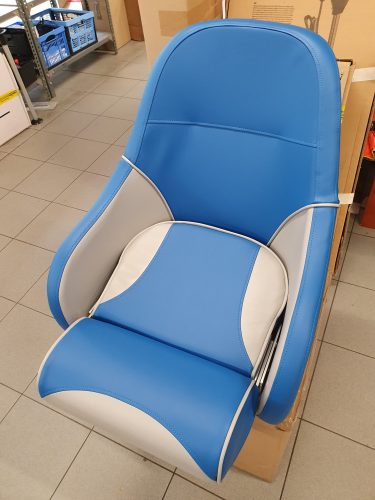 Sedež zložljiv navzgor, oceansko modro-siv