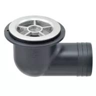 Lefolyó könyök inox/műanyag EVA