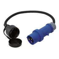 Adapter kabel 0,5 m CEE-vtič > Schuko spojka