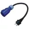 Adapter kabel 3m   Schuko-VTIČ >CEE-vtičnica