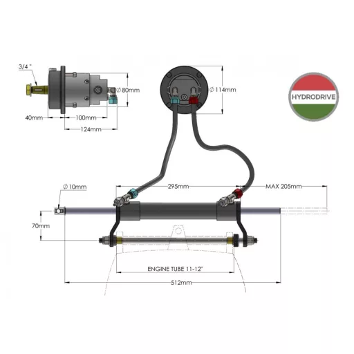 Hidravlično krmiljenje do 75 KM Hydrodrive MF75W