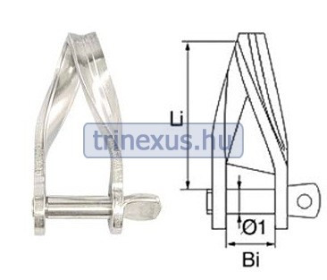 Zavrtni šekel iz nerjavečega jekla 5 x 22 mm