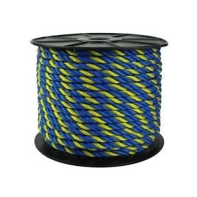 Vrv PP temno modro-rumena 8 mm