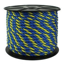 Vrv PP temno modro-rumena 8 mm