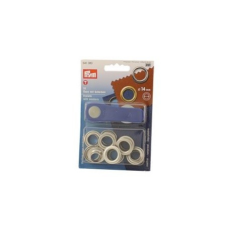 PRYM medeninasti obročki nikljani 14mm(6B)10 kosov na kartici SB
