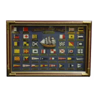 Pasica s kodo v vrvnem okvirju 60×40 cm 