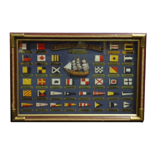 Pasica s kodo v vrvnem okvirju 60×40 cm 