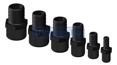 Črni priključek cevi TD        25mm     1"