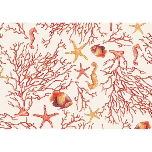 Darilni papir Korallenge 50 x 70 cm 